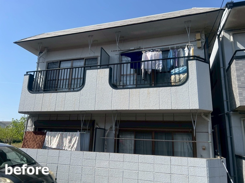 アパート外壁塗装工事　東京都三鷹市　工事前