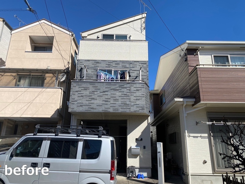 サイディング外壁塗装工事　川崎市多摩区　工事前
