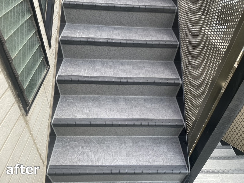 タイル階段修繕工事　東京都品川区　工事後