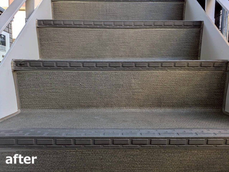 アパート階段塗装工事　埼玉県川口市　工事後