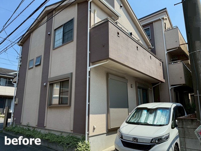 ラグゼMUKIトップ外壁塗装　川崎市宮前区　工事前