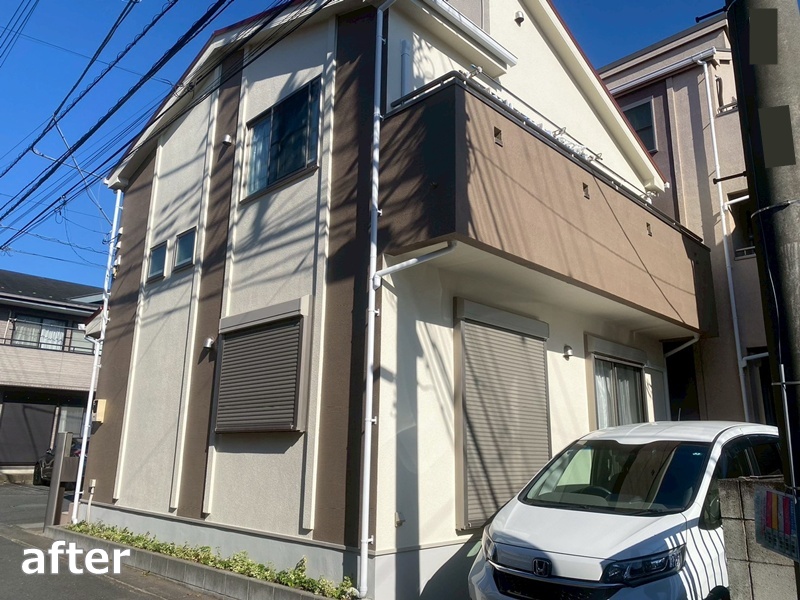 ラグゼMUKIトップ外壁塗装　川崎市宮前区　工事後