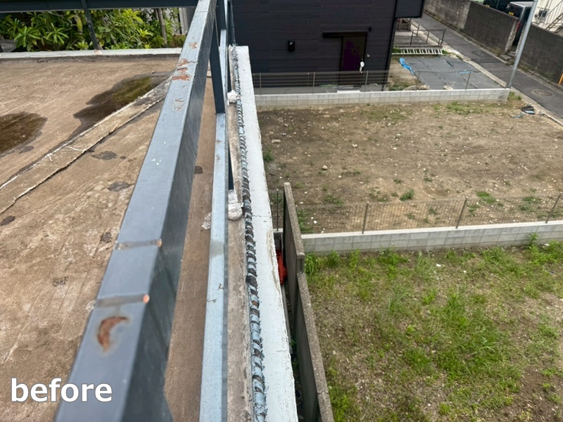 会社バルコニー防水工事　東京都大田区　工事前