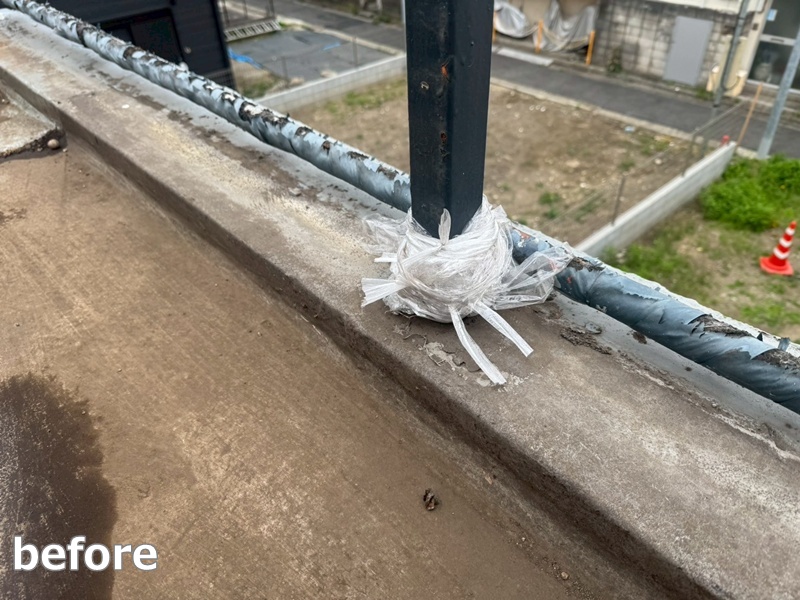 会社バルコニー防水工事　東京都大田区　工事前