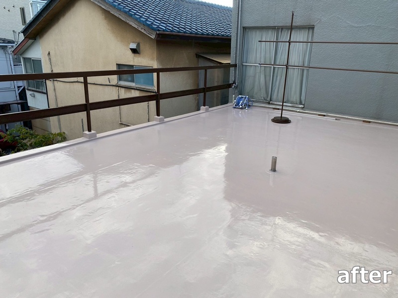 会社バルコニー防水工事　東京都大田区　工事後
