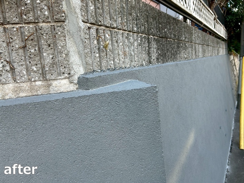 大谷石擁壁改修工事　横浜市神奈川区　工事後