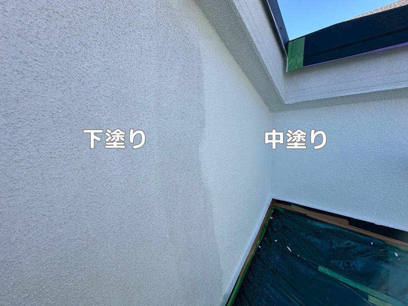 下塗り、中塗り