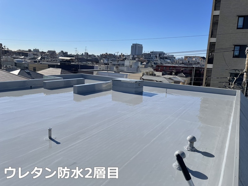 ウレタン防水2層目