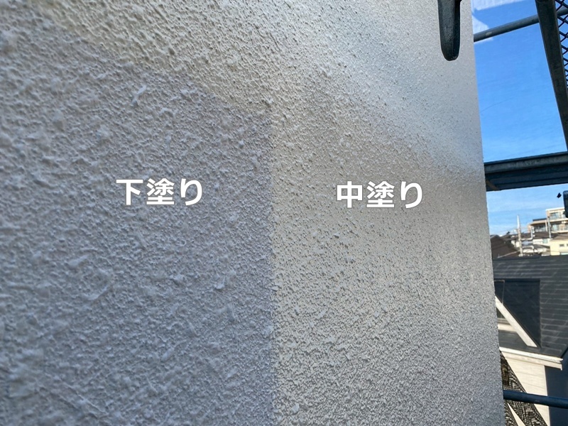 下塗り、中塗り