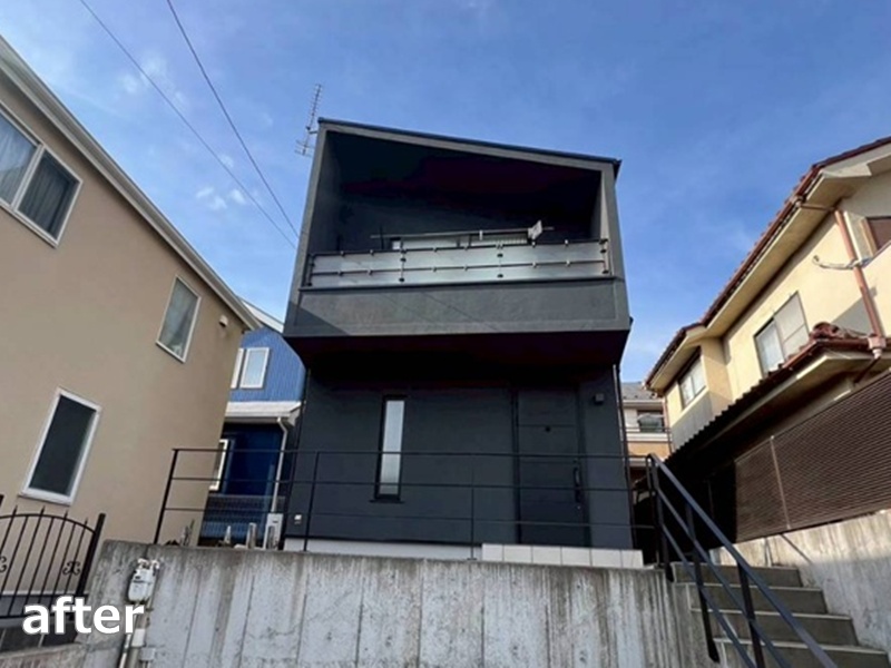 ジョリパット外壁塗装工事　川崎市多摩区　工事後