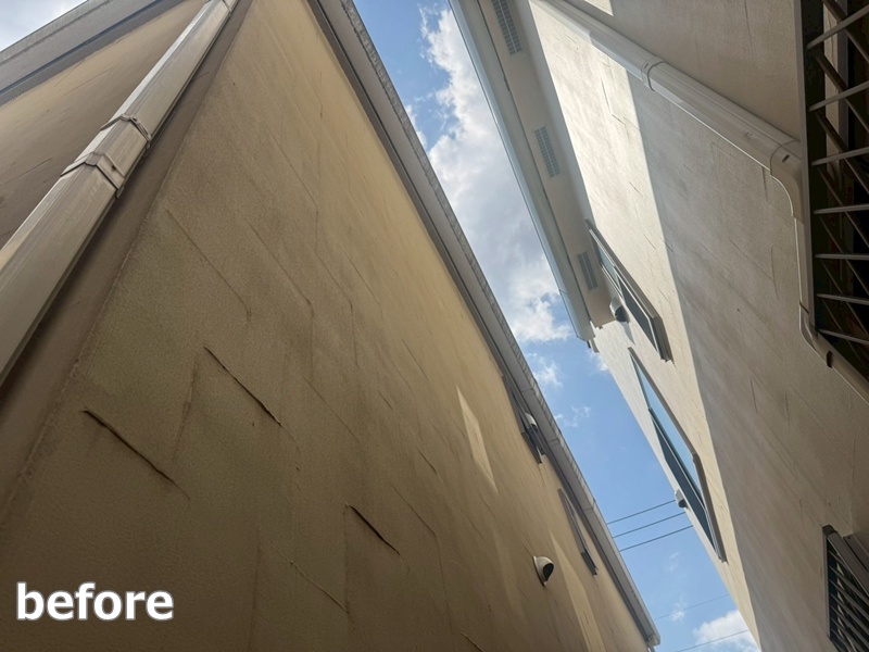 ジョリパット外壁塗装工事　東京都世田谷区　工事前