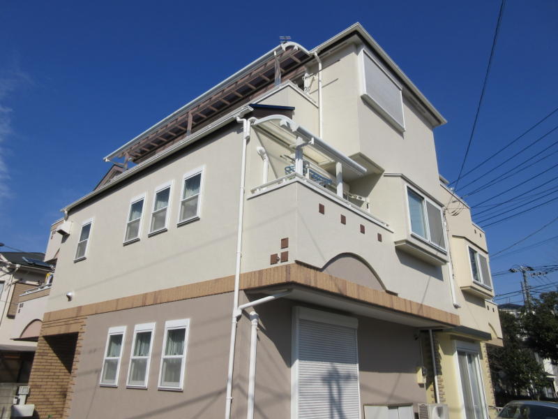 川崎市中原区住宅　外壁塗装屋根の塗り替え
